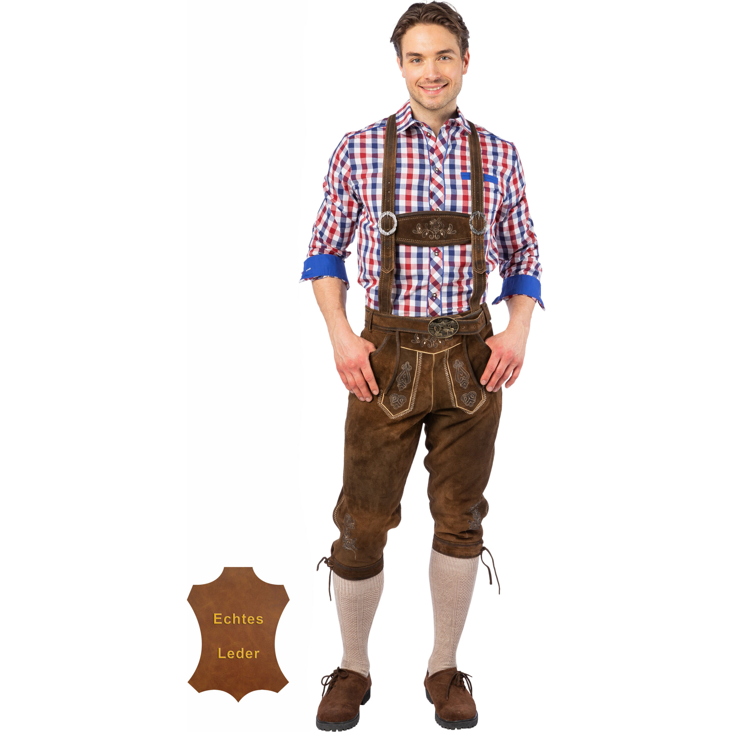 Kniebundlederhose olivbraun (Vaterartikel)