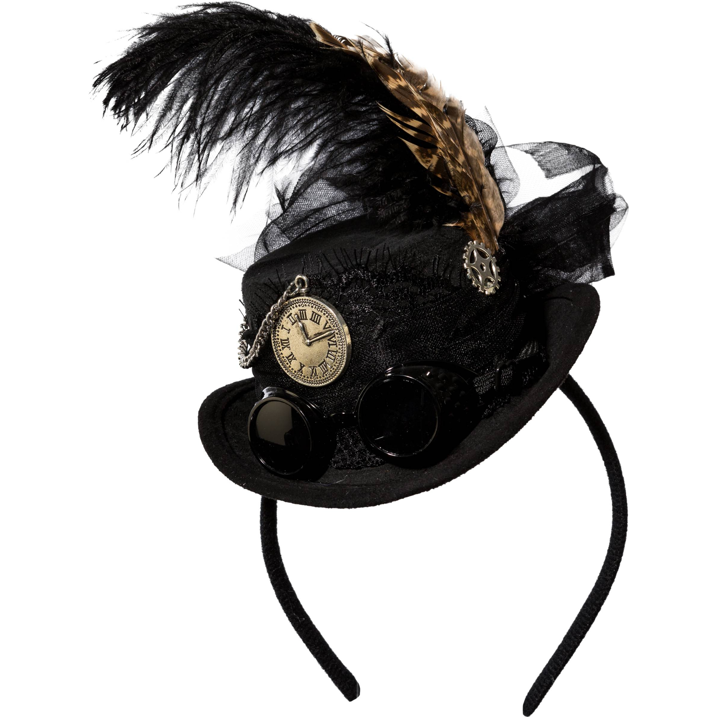 Minihut Steampunk schwarz