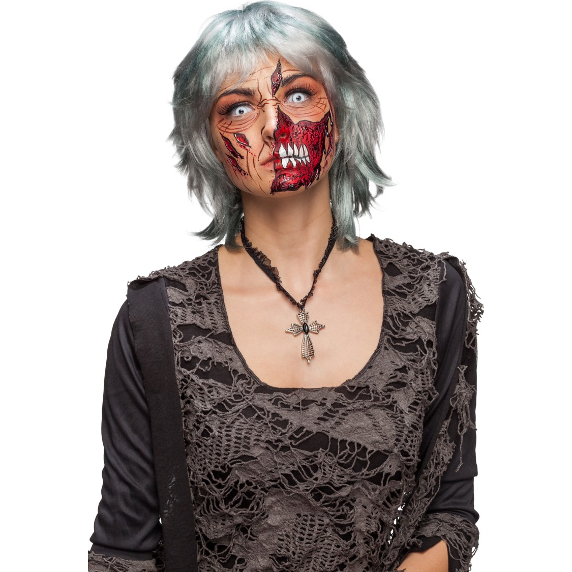 Perücke Crazy Zombie