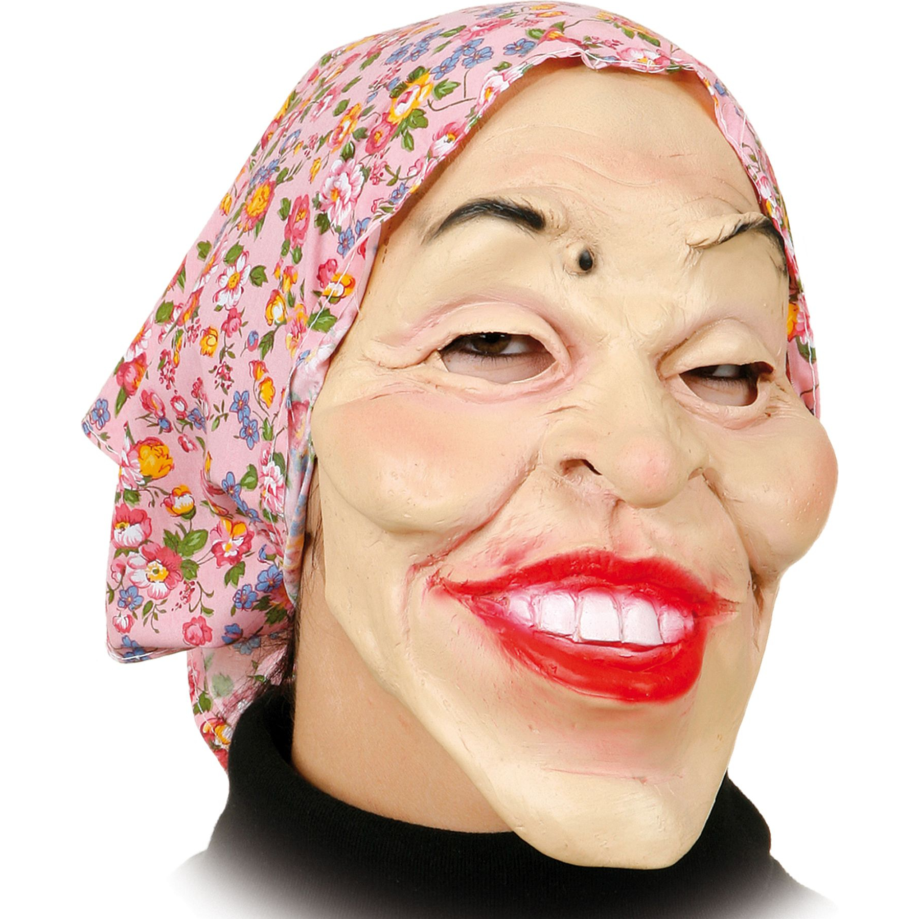 Maske Alte Frau mit Kopftuch