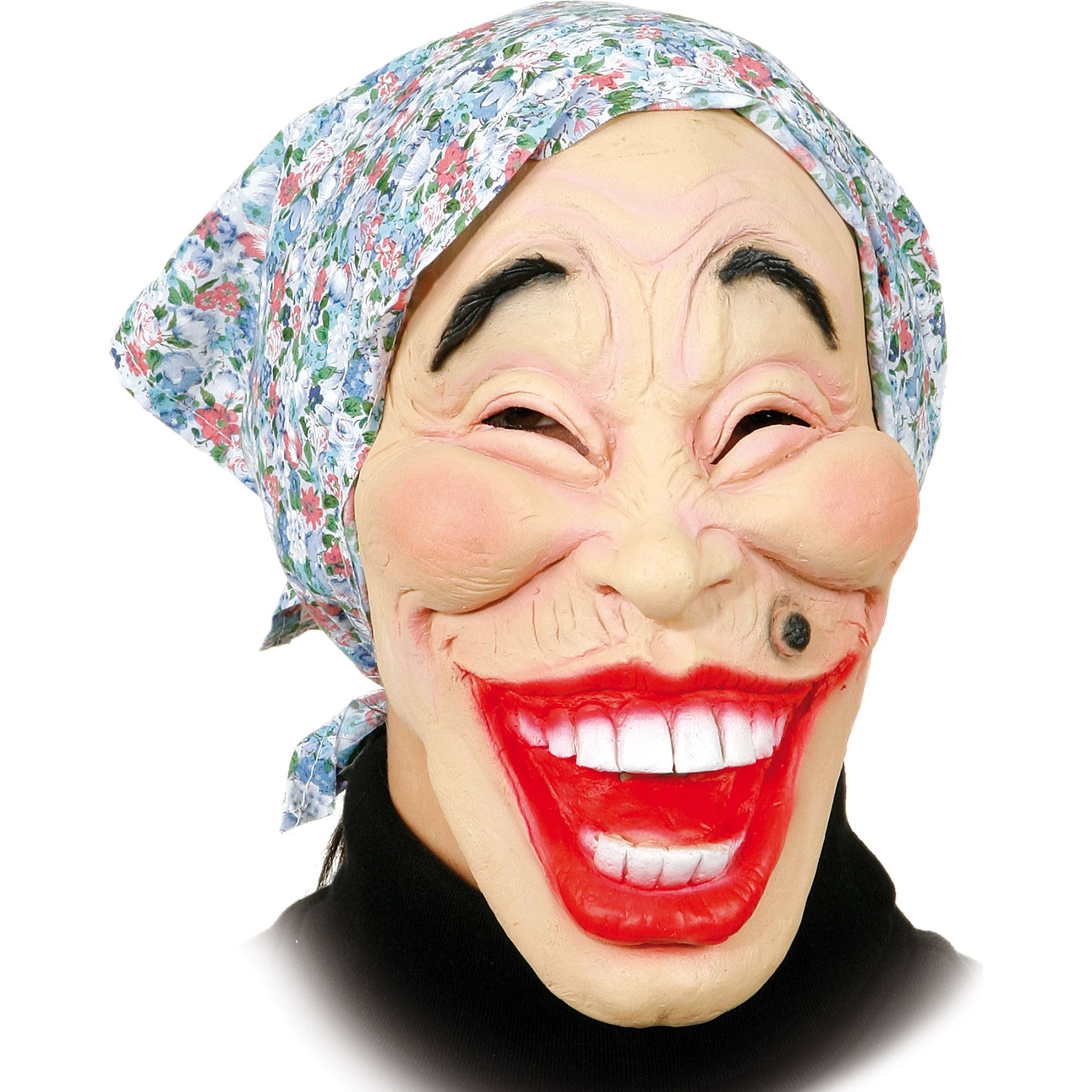 Maske Alte Frau mit Kopftuch