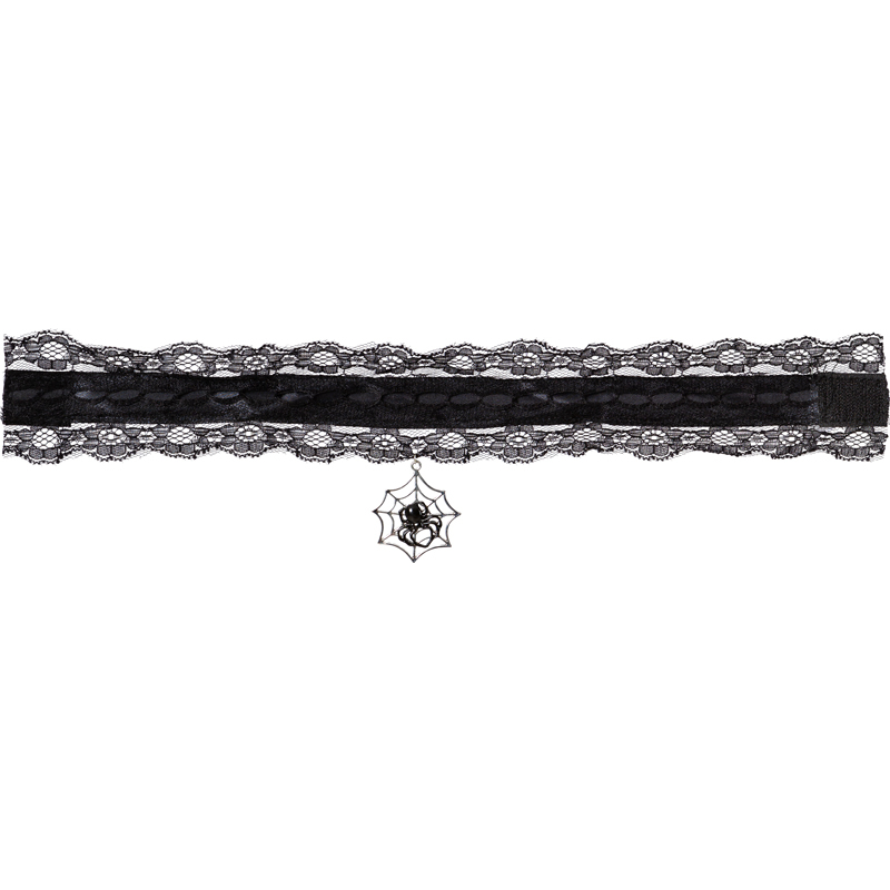 Halsband mit Spinnenetz Anhänger