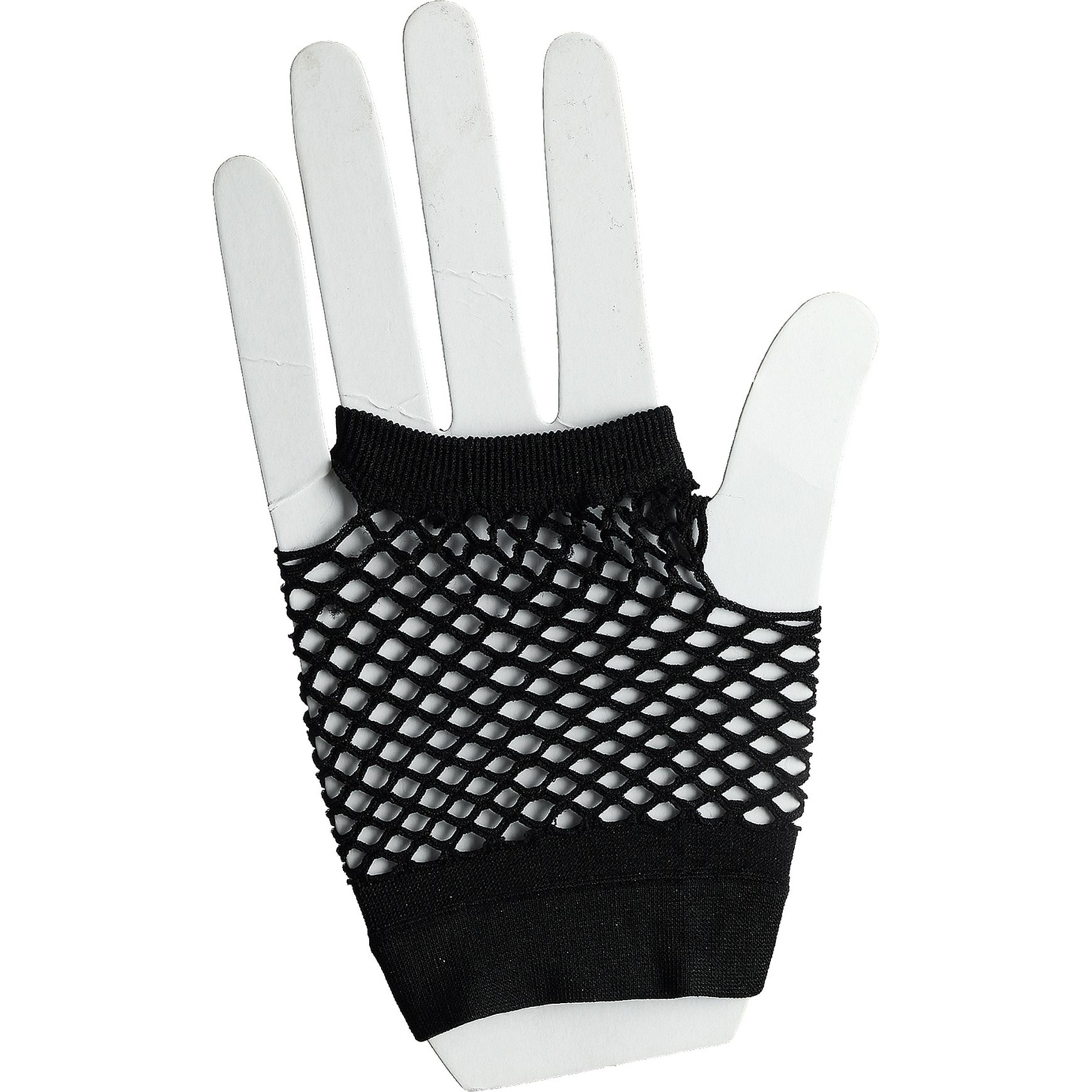 Netzhandschuhe fingerlos kurz, schwarz