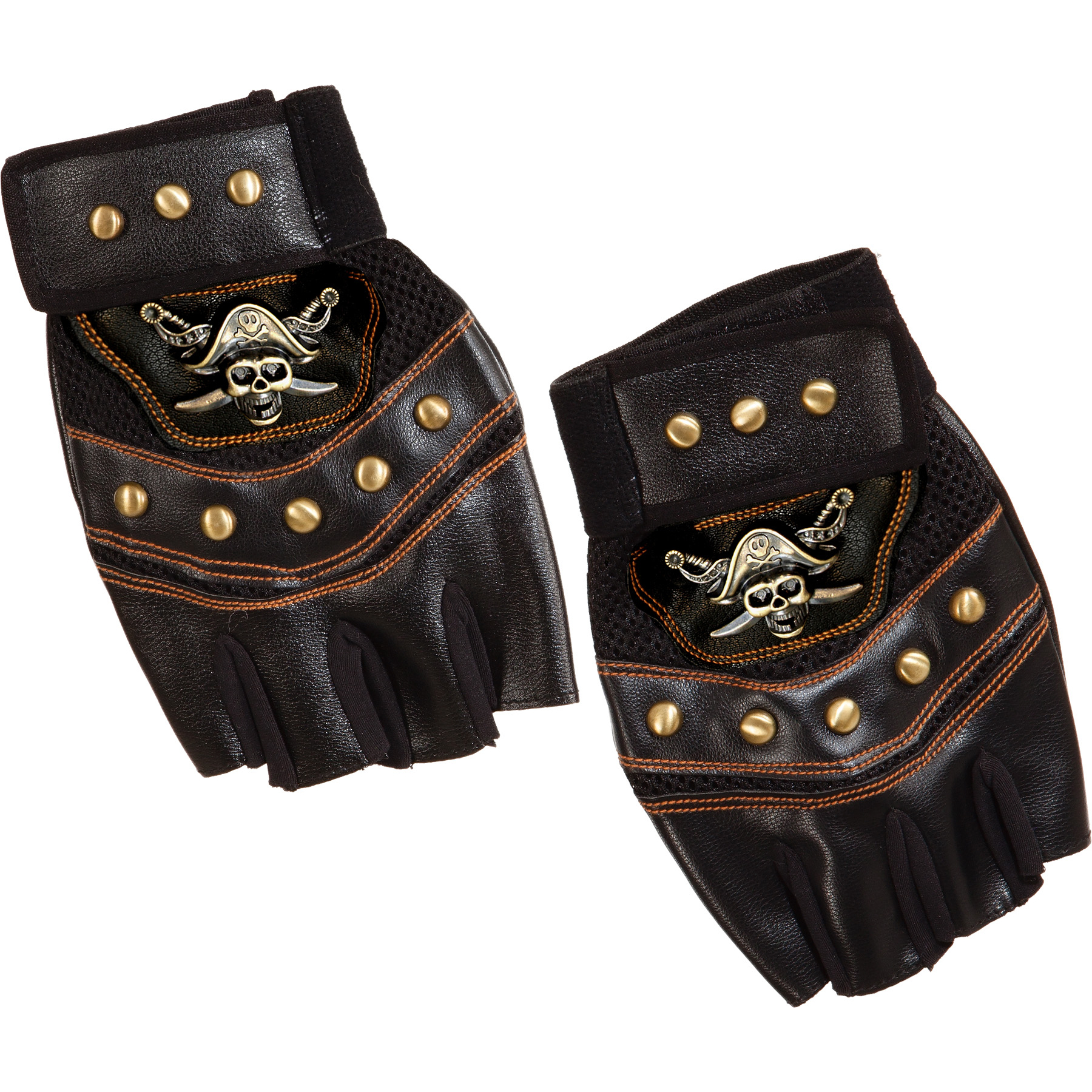 Piraten-Handschuhe de Luxe fingerlos