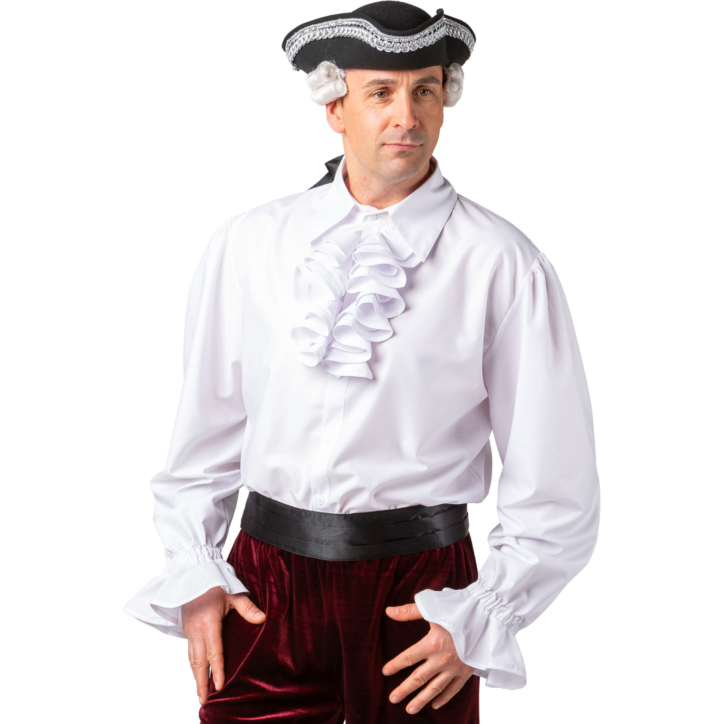 Rüschenhemd mit kurzer Rüsche