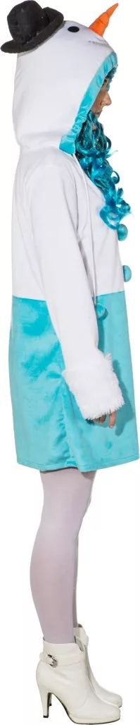 Kleid Schneefrau, weiß-türkis – Bild 2